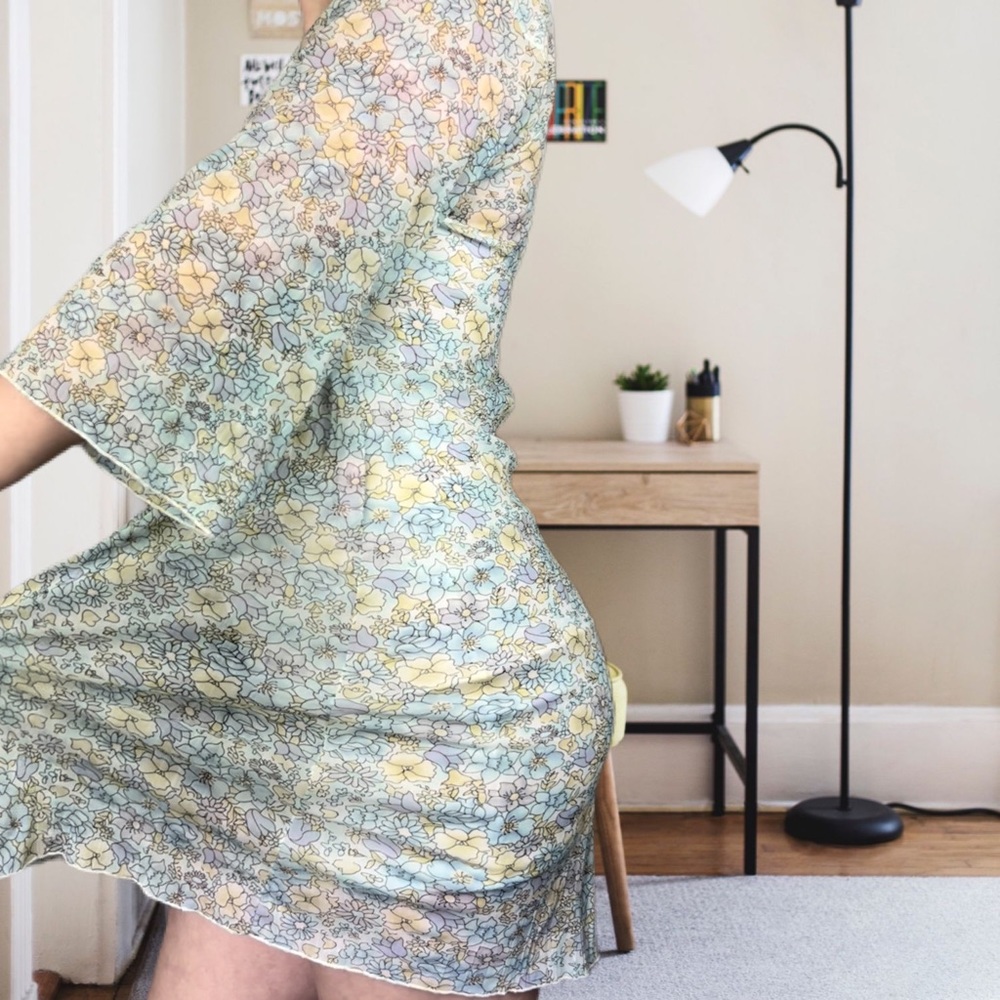 Adorable Sheer Floral Dress